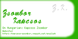 zsombor kapcsos business card